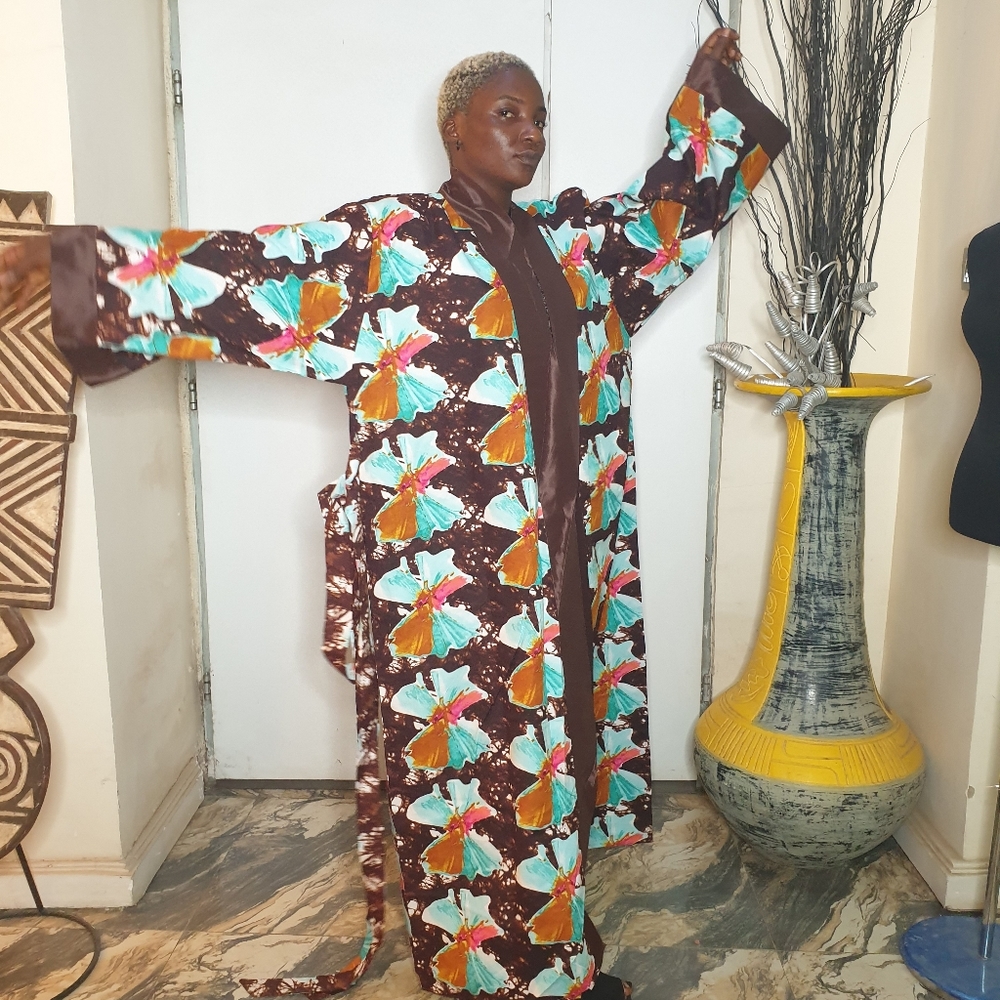 Ankara Kimono Robe - Picture 4 of 5